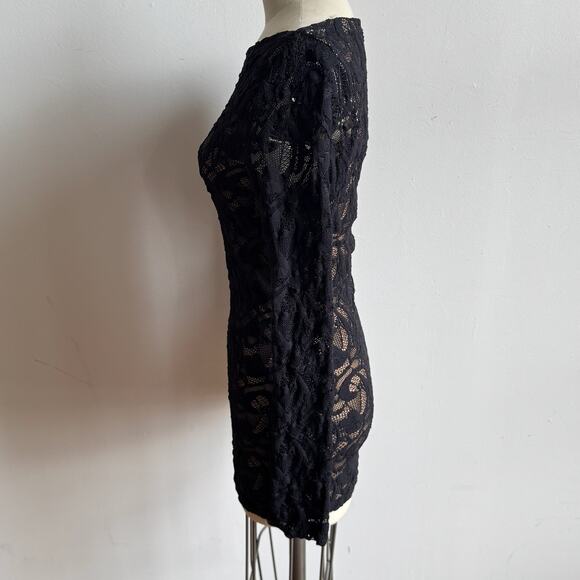 ANNE FONTAINE Castille Stretch Black Lace Top - Picture 5 of 11